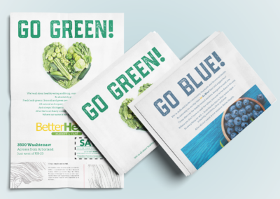 Go Green / Go Blue Double Feature Newspaper Ad